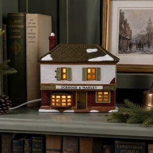 Department 56 Scrooge & Marley Counting House Dickens Village Porcelain 1986